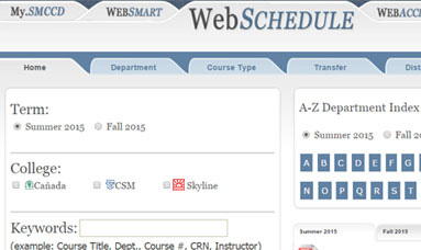 WebSchedule Screenshot